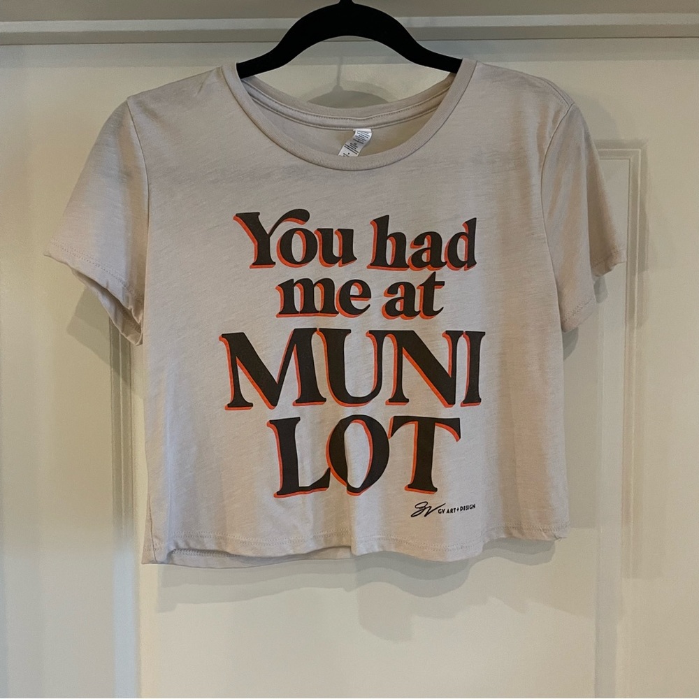 GV Artwork You Had Me At Muni Lot Cropped Tee (Women’s Size S)